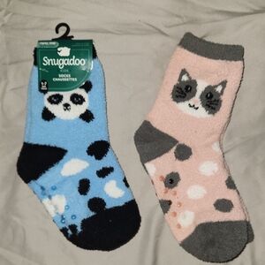 Snugadoo Kids Character Socks - Blue and Pink